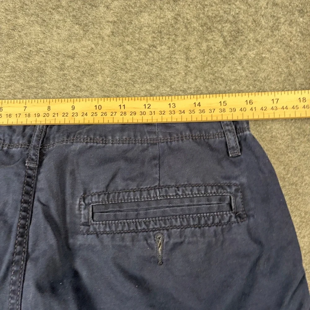 Y2K Arizona Jean Co Shorts Mens 31 Navy Blue Chino Flat Front Surf Casual Cotton